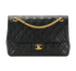 Medium Classic Double Flap, &pound;4,200, Handbags, Black, Lambskin Leather, Front view
